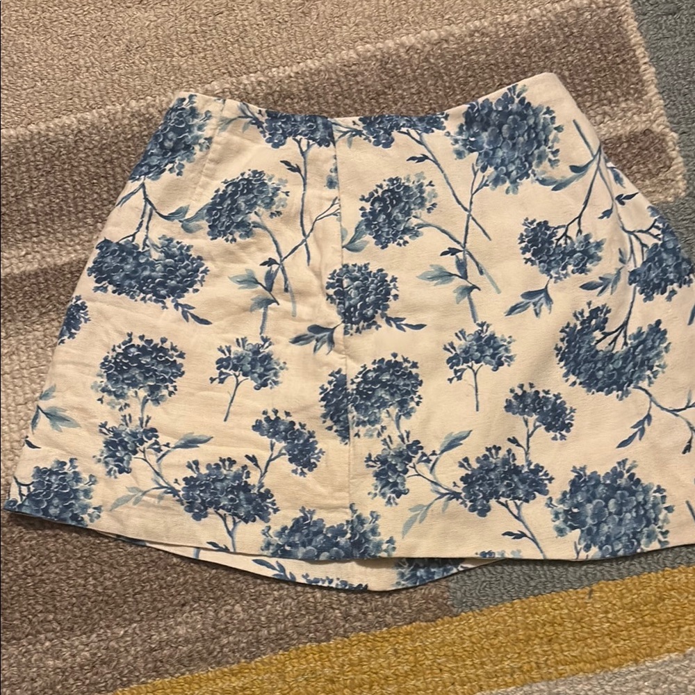 Abercrombie & Fitch Blue Floral Mini Skirt